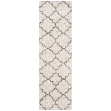 Safavieh Sgh-Hudson Shag Power Loomed Runner Rugs, Ivory and Grey - 2 ft.-3 in. x 8 ft. SGH282A-28